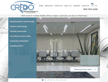 Tablet Screenshot of credo-engineers.com